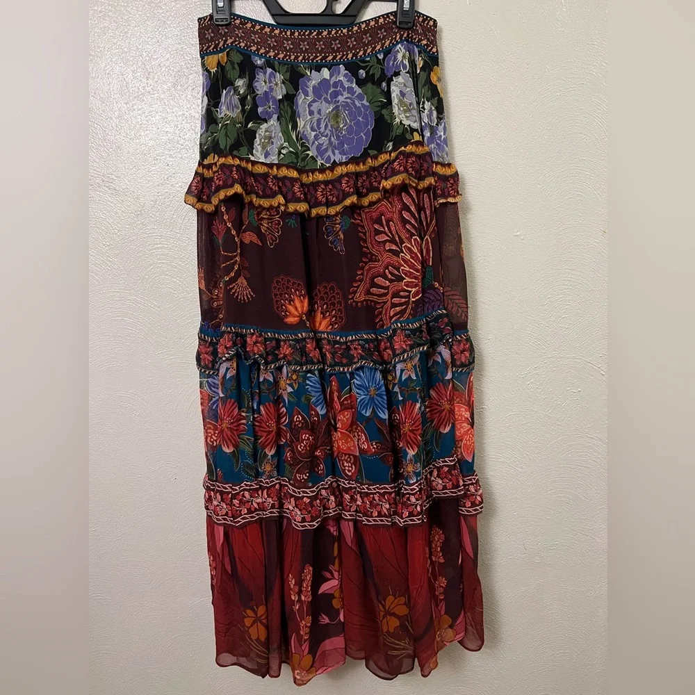 FARM Rio Floral Mix Ruffle Maxi Skirt - Picture 4 of 5